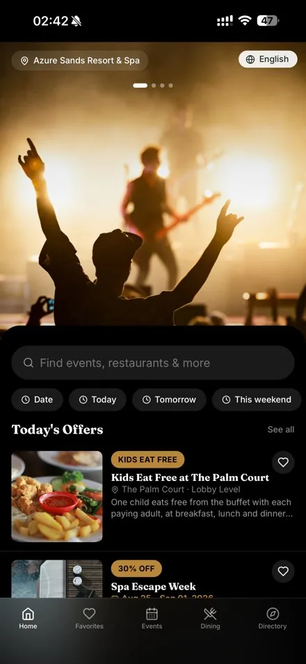 Envoy home screen